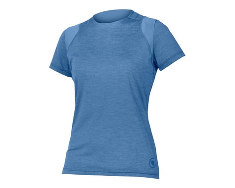 Endura Women's SingleTrack Short Sleeve Jersey (Blue Steel) (XL)